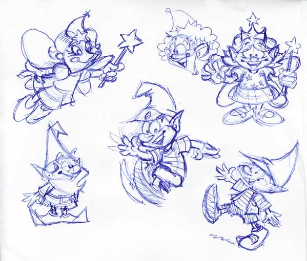 Out Of The Garden Character Roughs