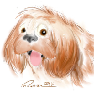 My dog, drawn in Sketchbook Pro for iPad